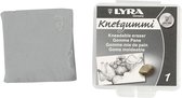 Lyra - Kneedgum - Kneetbare Gum - Boetseergum - Grijs - 30x30x10 mm - 1 stuk