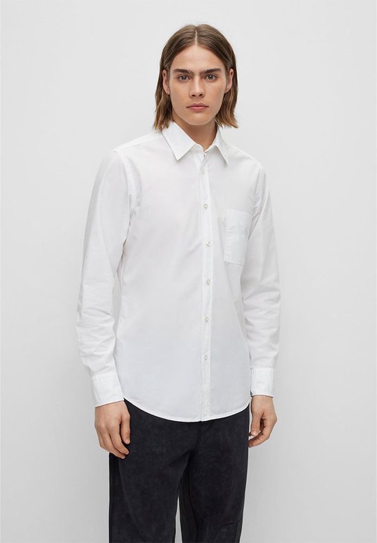 Boss Relegant 6 10247350 Shirt Met Lange Mouwen Wit 38 Man