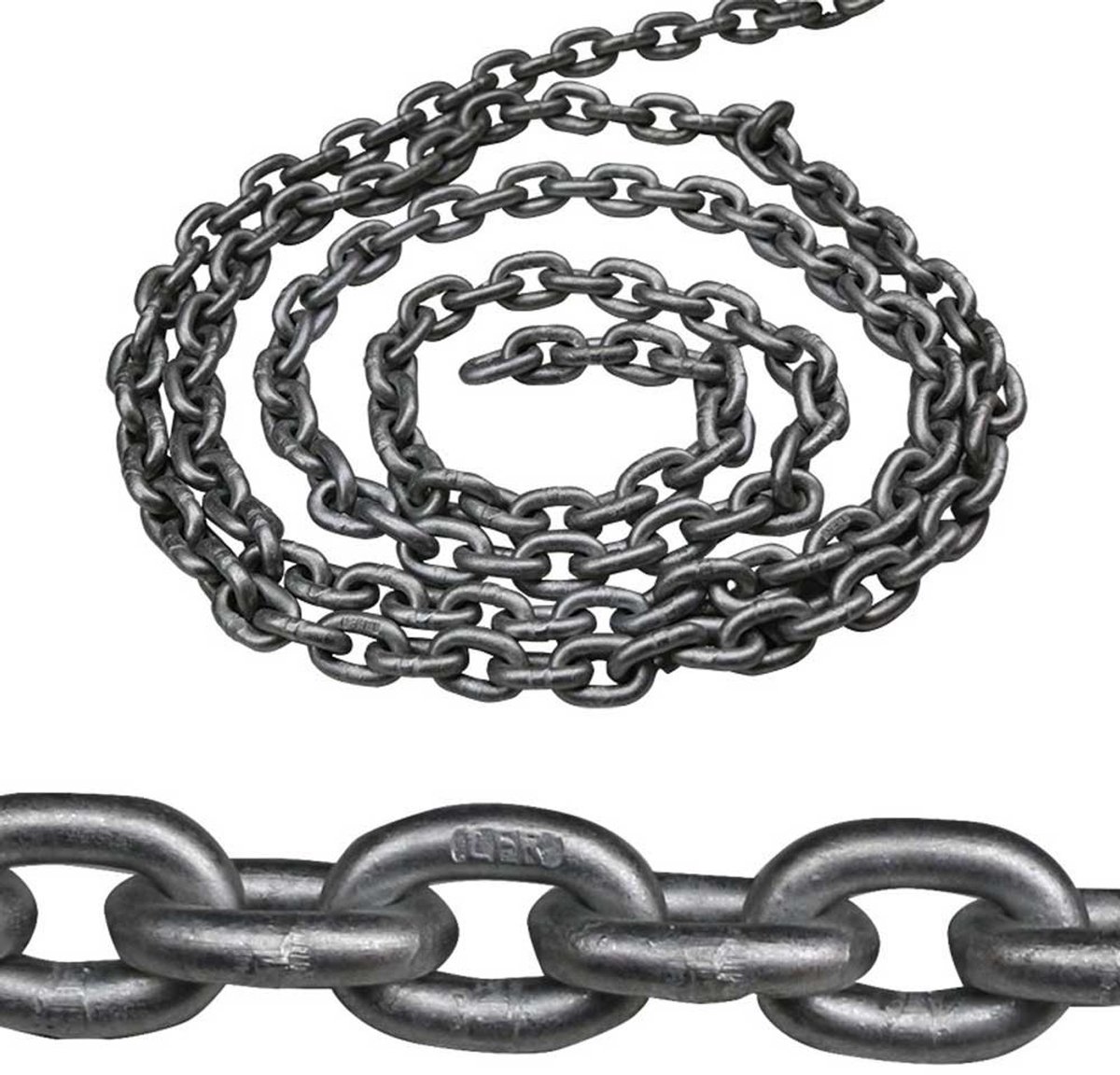 Lofrans Warmbad Verzinkte Ketting Iso 4565/g40 Gekalibreerd 10 Mm 30 M Grijs
