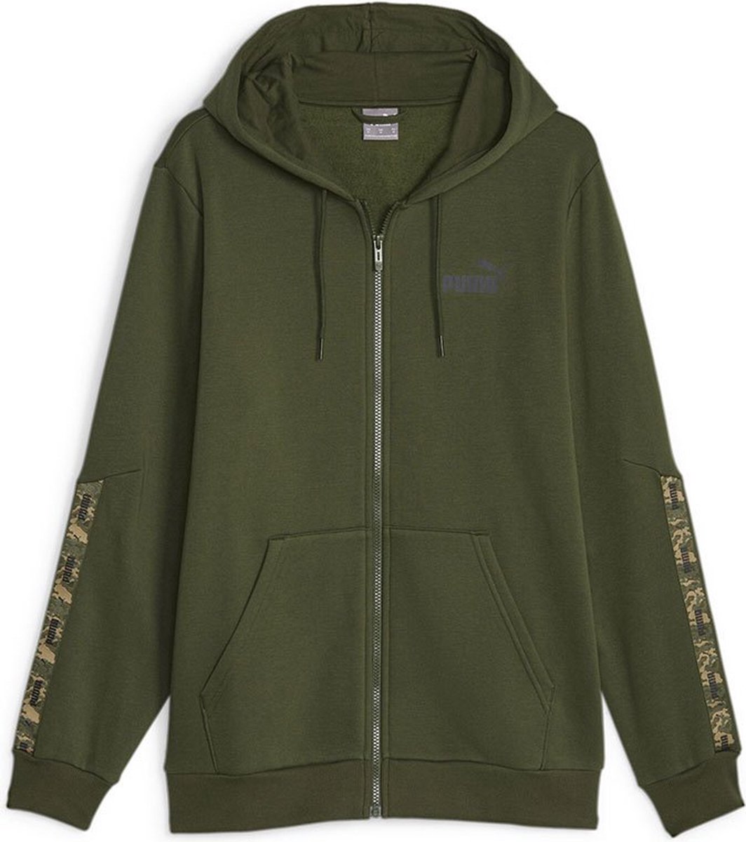Puma Ess Tape Camo Sweatshirt Met Rits L Man Vrouw Myrtle