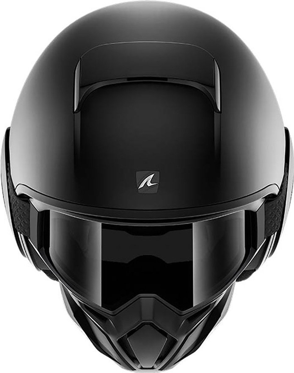 SHARK STREET DRAK BLANK Motorhelm jethelm MAT Zwart- Maat XS – foto 7