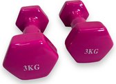 Padisport Dumbells Roze - 3kg Dumbells - Sport Gewichten Voor Thuis - Handgewichten - Halter - Gewichten Set Halters - Gewichten 3 Kg - Roze - Gewichten - Dumbells - Halters - Gewichtjes 3 Kg
