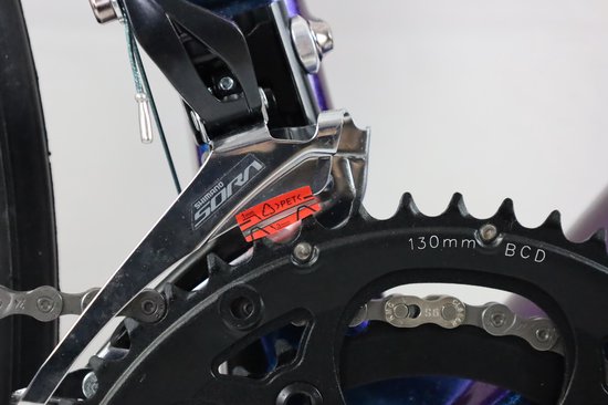Rinos Sandman 1.0 - Carbon Gravel Fietes - Gravel Bike - met Shimano SORA 18 versnellingen en schijfremmen - lichte fiets voor dames en heren - 700 x 40C - Kameleon Blauw-Paars 50 van Rinos — afbeelding 2