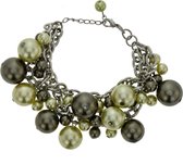 Bracelet Behave avec grosses et petites perles vertes