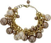 Bracelet Behave avec grosses et petites perles marron