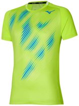 Mizuno Shadow Graphic T-shirt Met Korte Mouwen Groen XL Man