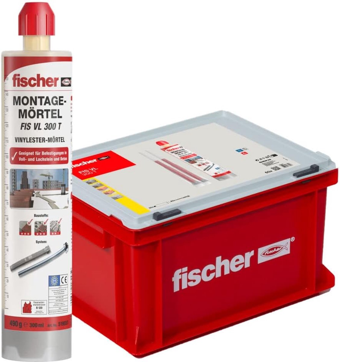 Fischer FIS VL 300 T - Montagemortel - Verlengde Verwerkingstijd - In Ambachtelijke Koffer