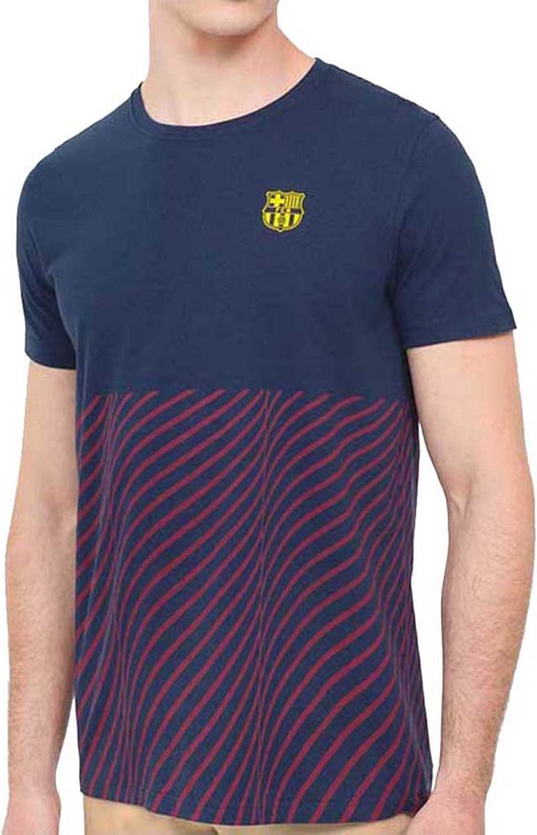 BarÇa Trama T-shirt Met Korte Mouwen Blauw XL Man