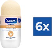 Sanex Déo Roller - Dermo Sensible - 6 x 50 ml
