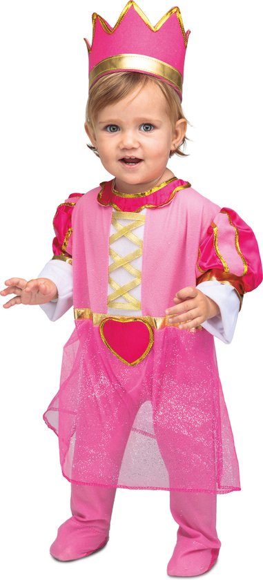 VIVING COSTUMES / JUINSA - Prinses vermomming met roze kroon voor baby - 7 - 12 maanden