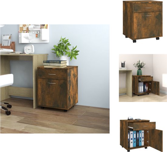 Armoire de bureau vidaXL Rolkast 60x45x60 cm bewerkt hout