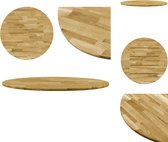 vidaXL Tafelblad Hout - 700mm Diameter - Natuurlijke houtkleur - Tafelonderdeel