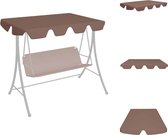 vidaXL Schommelbankluifel - Bruin - 210 x 146 cm - Waterafstotend - Partytent