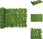 vidaXL Luifel Privacy Scherm - 400 x 75 cm - Groen - Polyethyleen - Stof - Parasol
