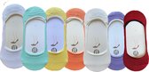 Footie 3-pack dames oranje/lila/roze 90% Egyptisch katoen