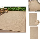 vidaXL Vloerkleed Buitentapijt - 200 x 290 cm - PP-materiaal - Jute-look - Veelzijdig te gebruiken - Eenvoudig schoon te maken - Vloerkleed