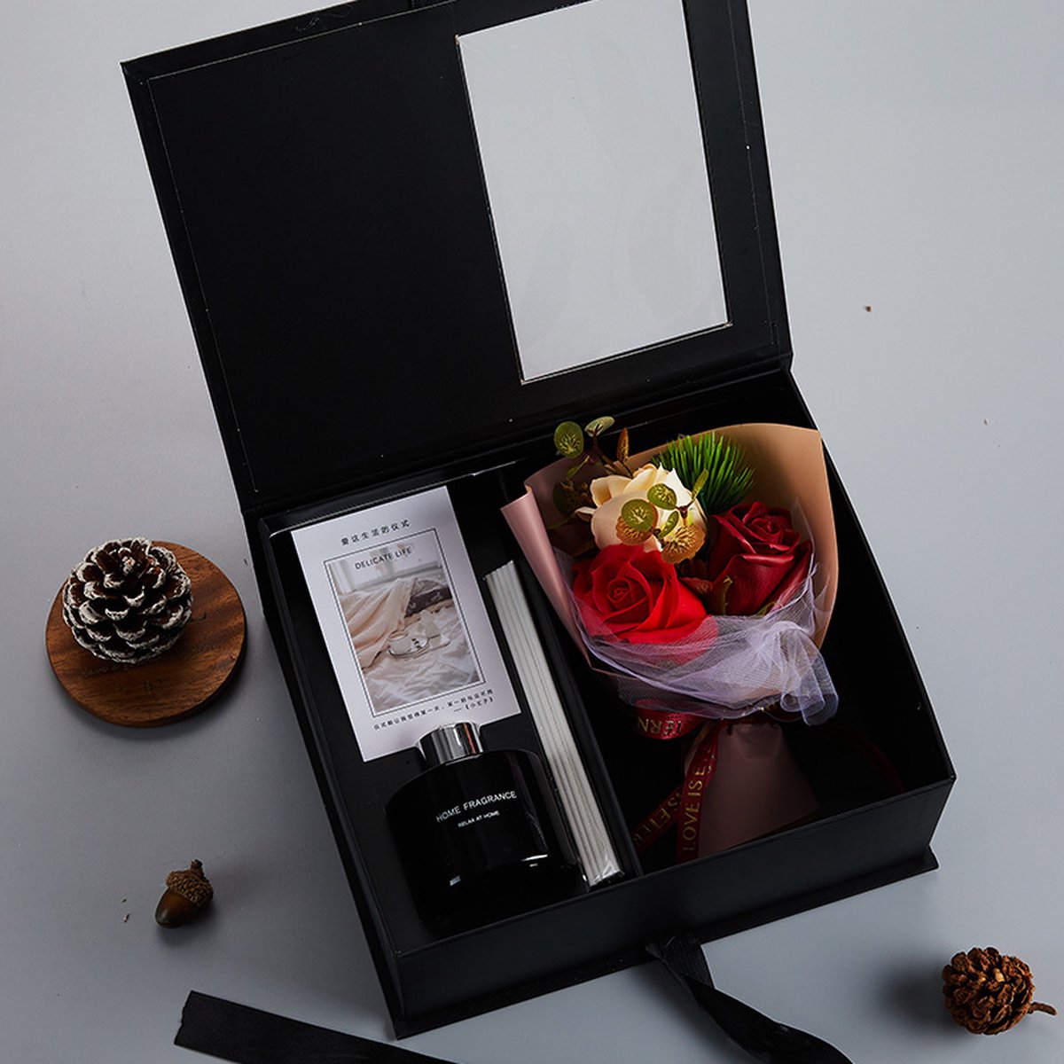 Valentijnsdagcadeau/kerstcadeau/praktische aromatherapie geschenkdoosset/souvenircadeau Zwart