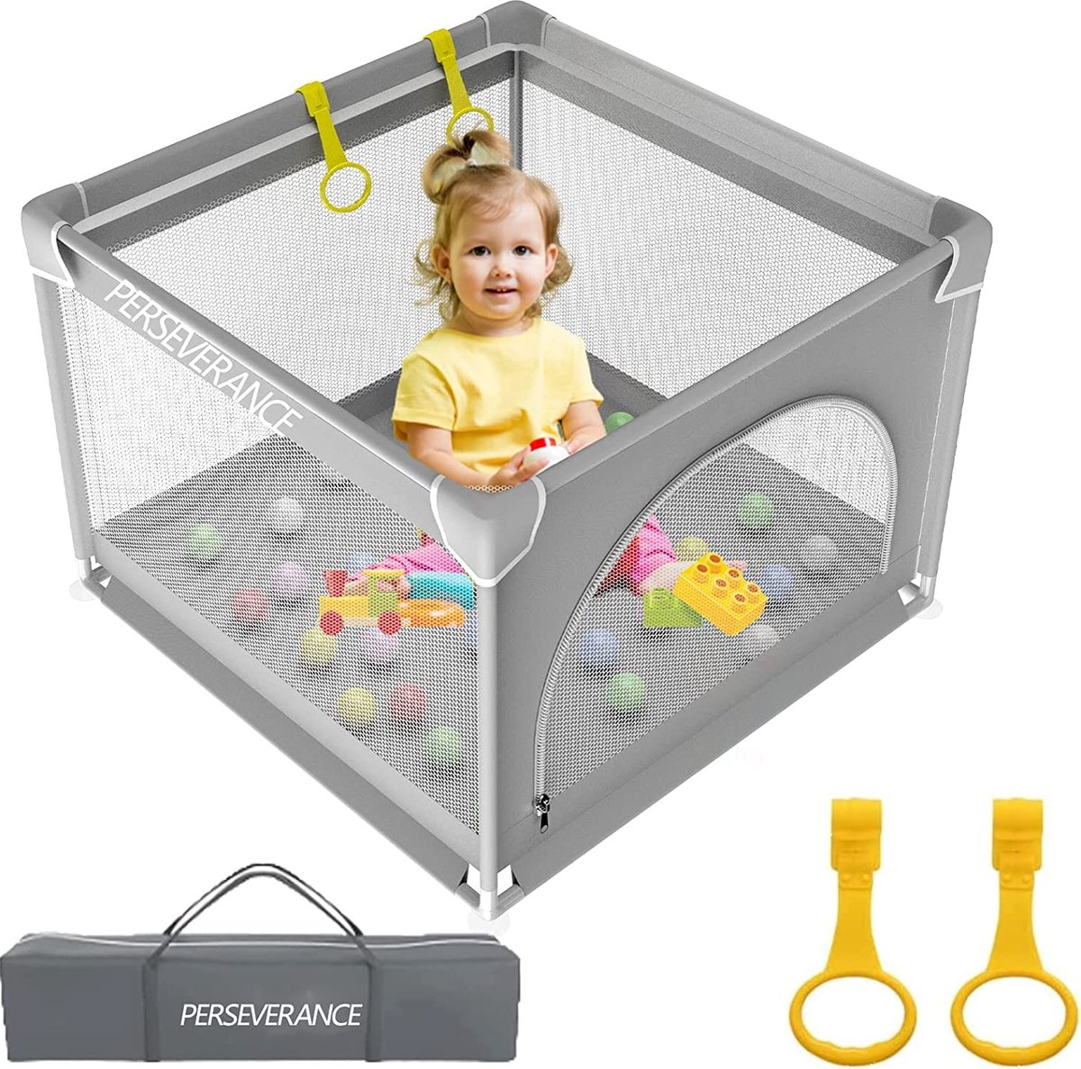 Parc pour Bébé 125 cm, parc pour Bébé avec porte de Safety , barrière avec  maille