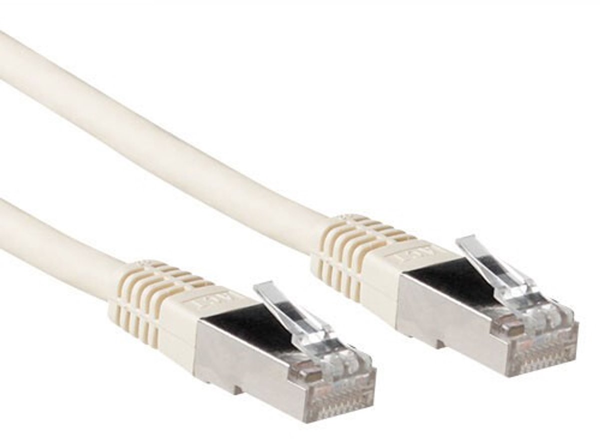 ACT IB3615 LSZH SFTP CAT6A Patchkabel Ivoor - 15 meter