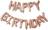 New Age Devi - "Happy Birthday! Ballon-Slinger Feestversiering - Verjaardag - Vlaggenlijn - Decoratie Roze - 1 Stuk"