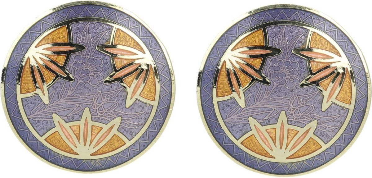 Behave - Oorclips dames - paars - 2,5 cm
