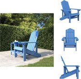 vidaXL Chaise de jardin Adirondack - Bleu aqua - 73x83x92 cm - Résistant à l'eau - HDPE - Chaise de jardin