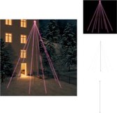 vidaXL Kerstboomverlichting - Watervalontwerp - 8 snoeren - 1.300 LEDs - Meerkleurig - 8.3m LED-snoer - 8m hoogte - IP44 - 27V - 9W - Decoratieve kerstboom