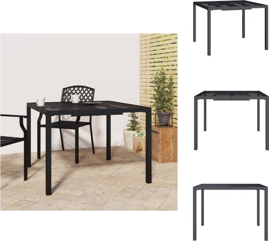 Polaza® Tuintafel - Vierkant 75x75x72 cm - Aluminium - Grijs Polaza® Tuintafel - Vierkant 75x75x72 cm - Aluminium - Grijs