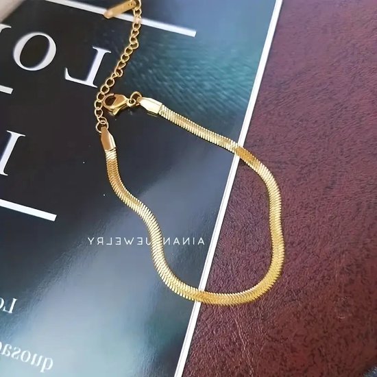 Bracelet chaîne serpent plaqué or 18 Gold