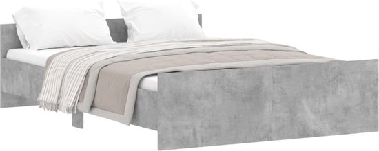 vidaXL Bedframe met hoofdeinde bewerkt hout grijs sonoma 200x200 cm, bed, bed ombouw, 2 persoonsbed, bedbodem, slaapkamermeubel, tweepersoonsbed vidaXL Bedframe met hoofdeinde bewerkt hout grijs sonoma 200x200 cm, bed, bed ombouw, 2 persoonsbed, bedbodem, slaapkamermeubel, tweepersoonsbed
