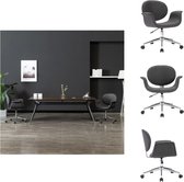 vidaXL Kantoorstoel - Donkergrijs - 67x62x(80-87.5)cm - Ergonomisch ontwerp - Bureaustoel