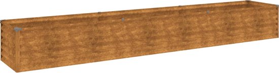 vidaXL - Verhoogde - tuinbak - 291x50x36 - cm - cortenstaal