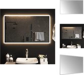 vidaXL Miroir de salle de bain LED- Étanche IP65 - Interface USB - Installation facile - 100 x 60 cm - Miroir