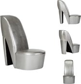 vidaXL Pump loungestoel - zilver - 43 x 82.5 x 85.5 cm - uniek ontwerp - Fauteuil