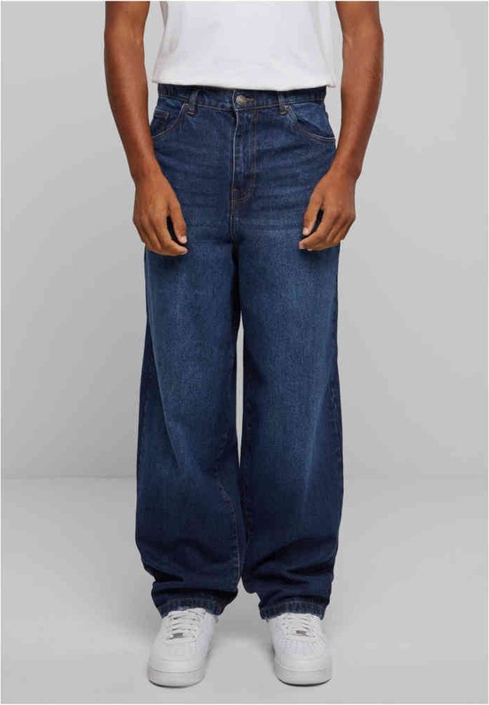 Urban Classics - Pantalon large Heavy Ounce Baggy Fit Jeans - Taille, 30 pouces - Bleu foncé