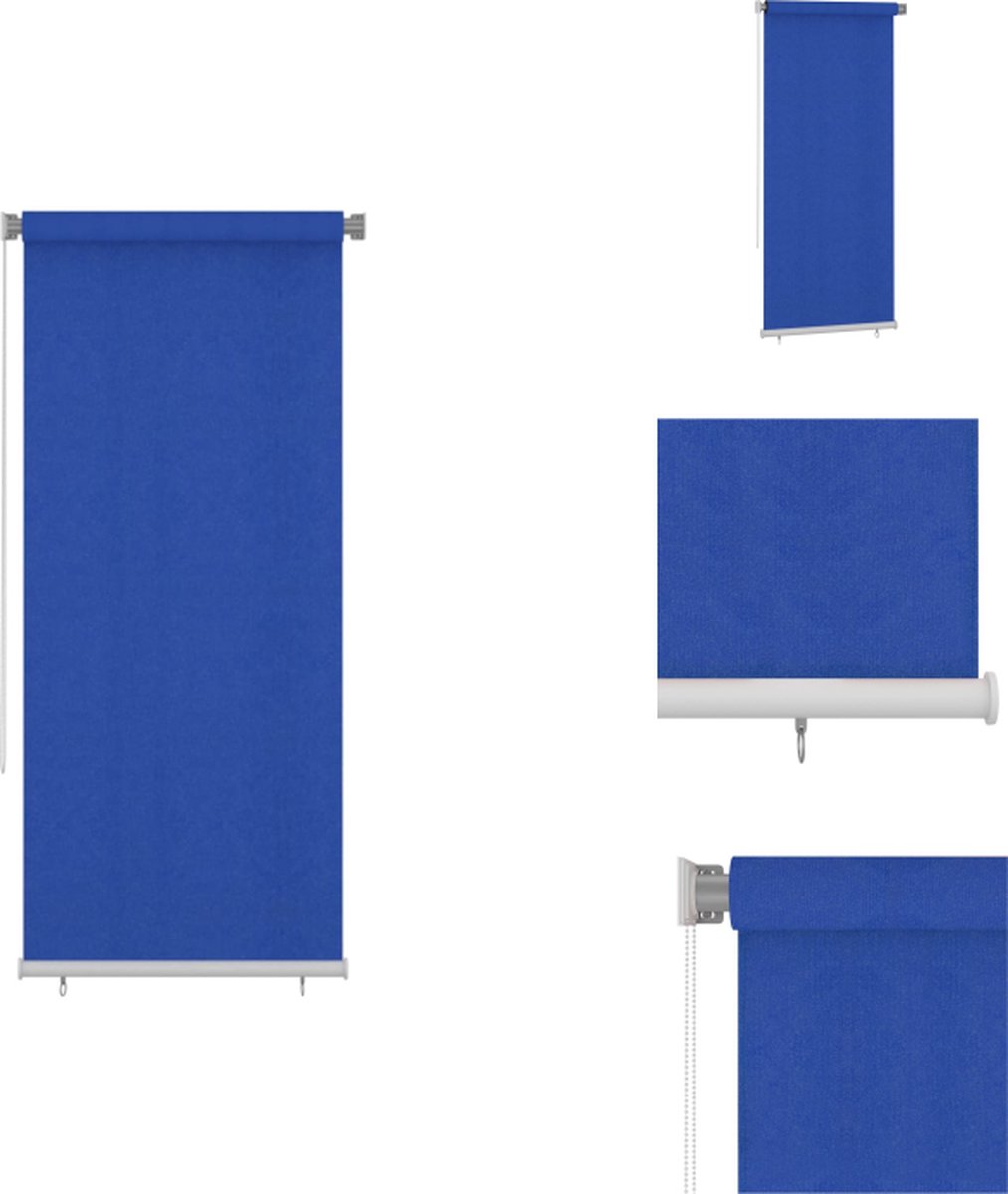 vidaXL Rolgordijn Buiten - 100 x 230 cm - Blauw - Jaloezie