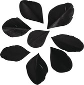 Gesneden zwarte Veren - zwart - 5-6cm - 36 stuks