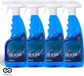 Infinity Goods Lot de 4 sprays antigel – Dégivreur de vitres pour voiture – Spray dégivrant puissant – Dégivreur – Hiver – 4 x 500 ml