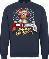 Kersttrui Rotterdam | Foute Kersttrui Dames Heren | Kerstcadeau | Feyenoord supporter | Navy | maat XS