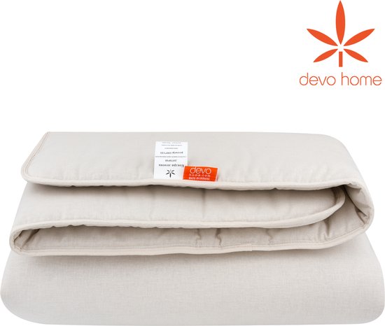 DevoHome Baby Deken van Hennepbont 100x135 cm - Hennep bont en Coton - Winterdekbed - Babydekentje - Baby dekentje voor ledikant - Biologisch & ecologisch - Hypoallergeen Anti-schimmel