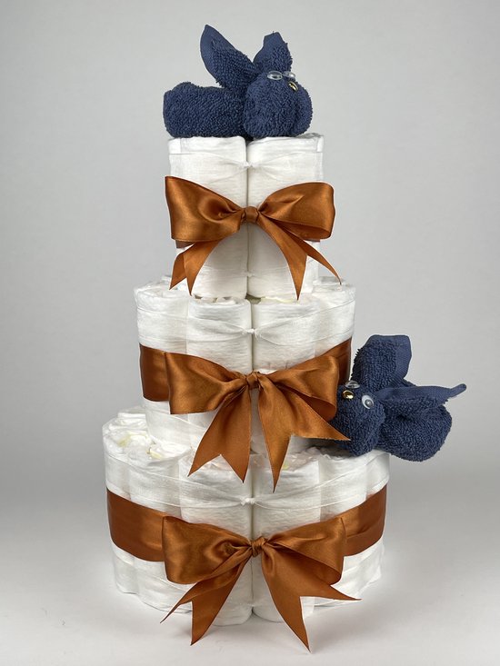 Mooie luiertaarten voor een babyshower of kraamcadeau. Snel bezorgd