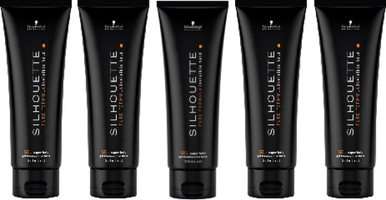 Schwarzkopf Silhouette Super Hold Gel - Styling crème - voordeelverpakking - 5 x 250 ml