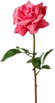 Viv! Home Luxuries Roos - Real Touch - zijden bloem - fuchsia - 64cm