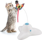 Kattenvlinder speelgoed - bewegend kattenspeelgoed, verlicht elektronisch speelgoed | Intelligente obstakelvermijdingssensor met fladderende vlinder | 500mAh batterij elektrisch kattenspeelgoed voor