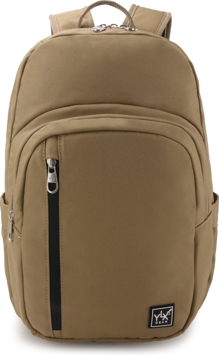 YLX Vernal rugtas. Antique Bronze. Bruin. laptop rugzak. Recyceld Rpet materiaal. Gerecyclede plastic flessen. Eco friendly. 15" laptop hoes - Dames - heren - middelbare scholieren - rugzak - backpack