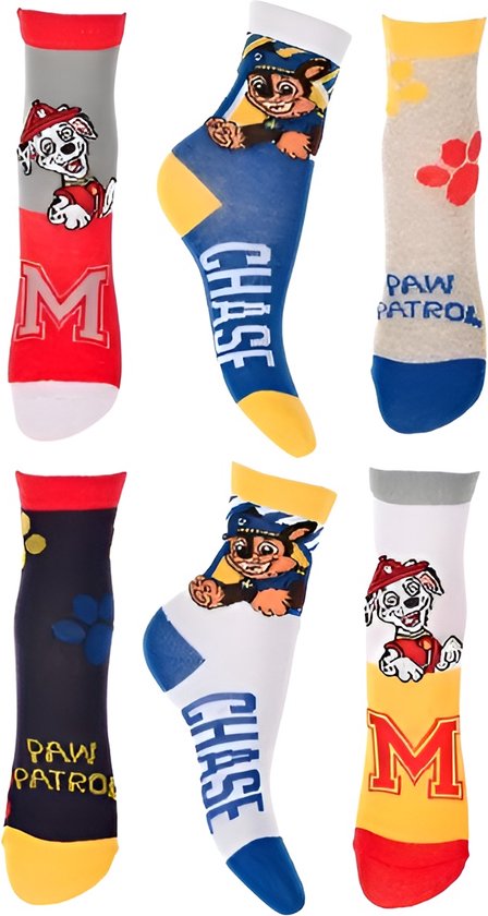 Paw Patrol - jongens sokken katoen - 6 paar