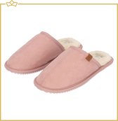 ATTREZZO® Dames Sloffen - maat 41/42 - Roze - Pantoffels - Altijd warme voeten!