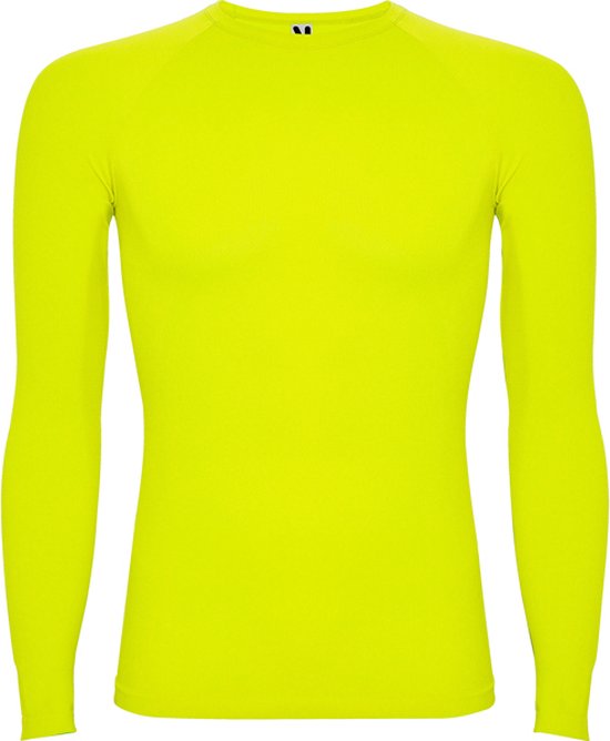 2 Pack Lime Groen thermisch sportshirt met raglanmouwen naadloos model Prime maat XL-XXL