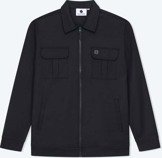Solution Clothing Sjack - Overshirt - Overhemd - Regular Fit - Rits - Volwassenen - Heren - Mannen - Zwart - S