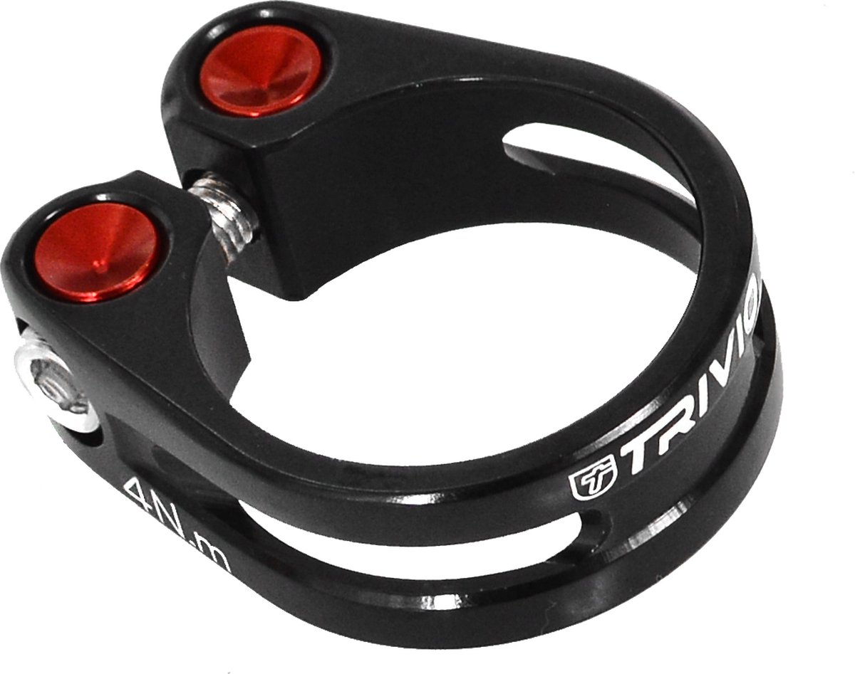 Trivio - Zadelpenklem CNC Aluminium Zwart 34.9MM